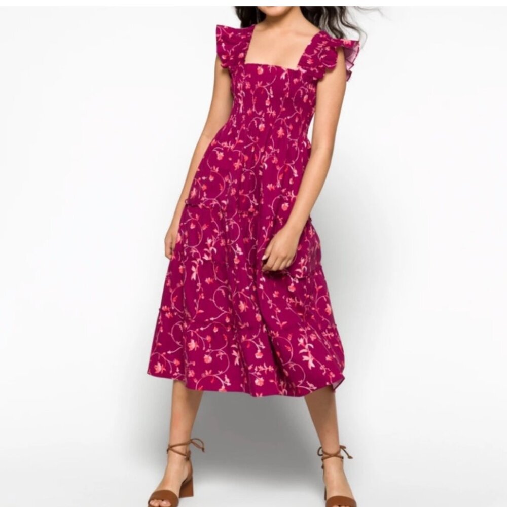 Hill House Home | Ellie Nap Dress | Size XS | Burgundy Floral